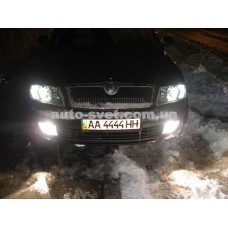 Линзы в фару, фара Skoda Octavia A5,Шкода Октавия А5,Skoda,Octavia,A5